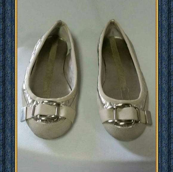 Enzo Angiolini Shoes - Enzo Angiolini Cream Colored Flats with Buckles